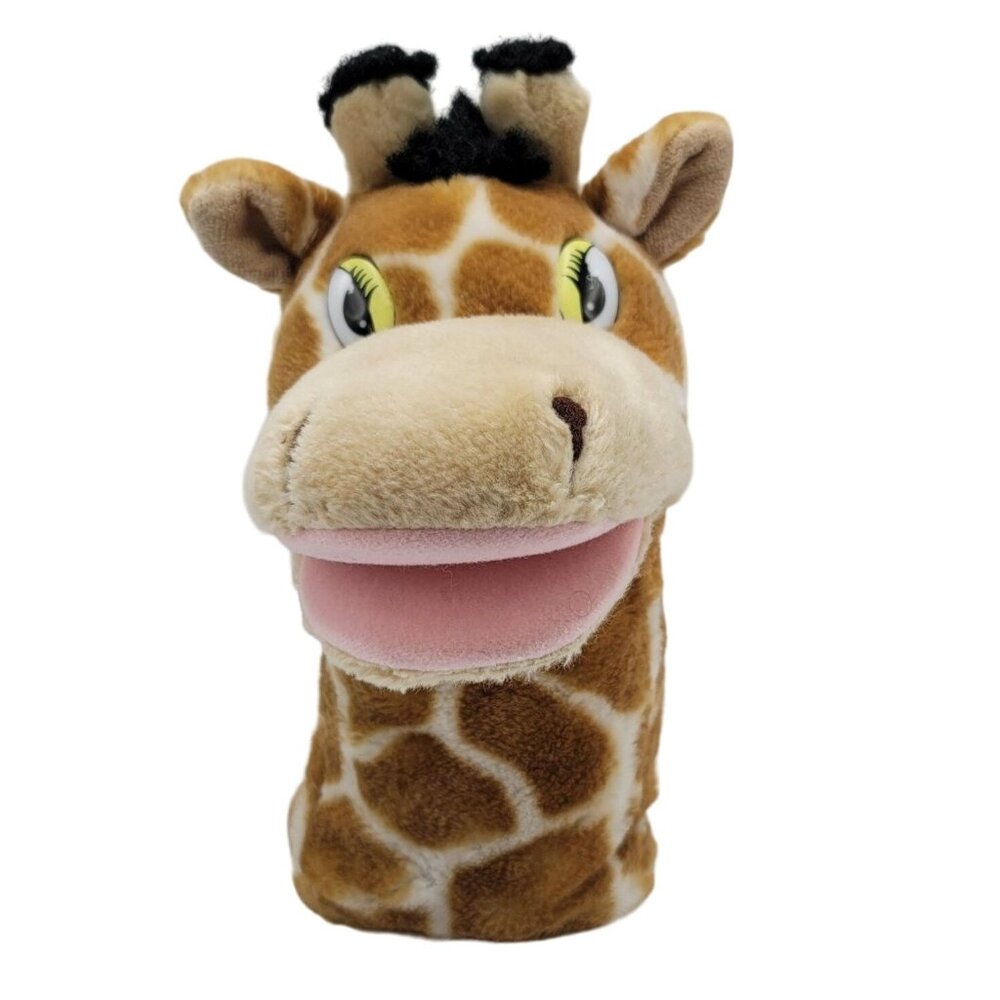 Aurora Jolie Giraffe Plush Hand Puppet Pretend Zoo Wild Animal Theatre